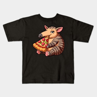 Aardvark Eating Pizza Kids T-Shirt